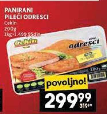 Panirani pileći odresci