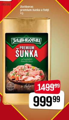 Zlatiborac Premium šunka u foliji