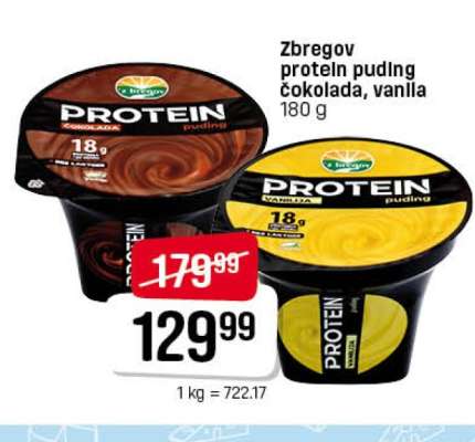 Zbregov protein puding čokolada, vanila