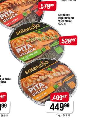 Selekcija pita uvijača sa mesom