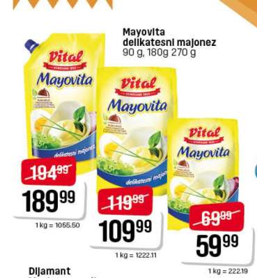 Mayovita delikatesni majonez 270 g