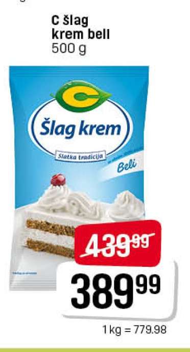 C šlag krem bell