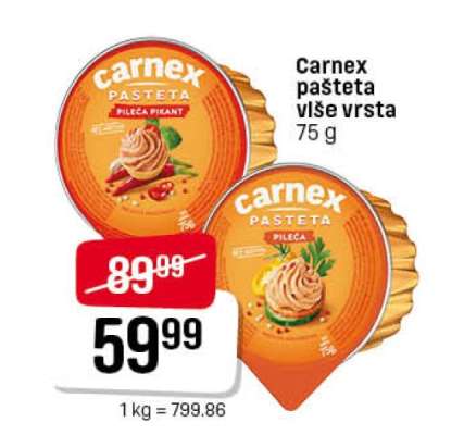 Carnex pašteta više vrsta