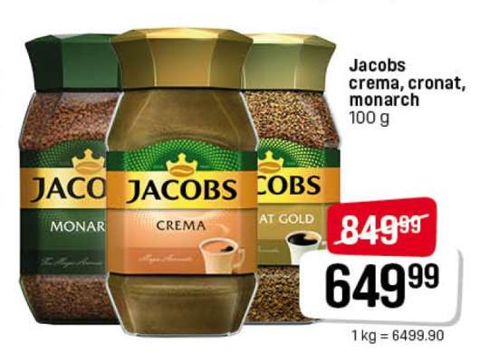 Jacobs crema, cronat, monarch