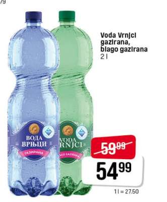 VODA VRNJCI gazirana blago gazirana