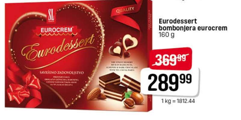 Eurodessert bombonjera eurocrem