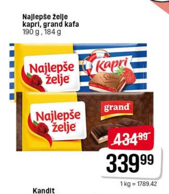 Najlepše želje kapri, grand kafa