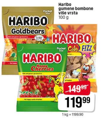 HARIBO GUMENE BOMBONE