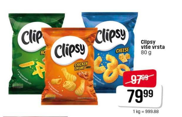 Clipsy více vrsta