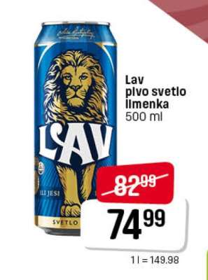 Lav pivo svetlo limenka