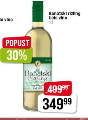 Banatski rizling belo vino 1l