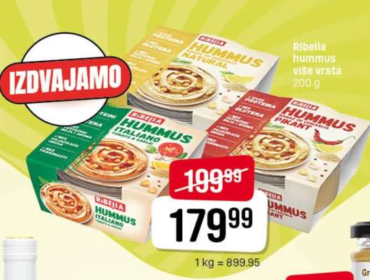 Ribella hummus više vrsta 200 g