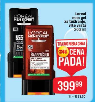 Loreal men gel za tuširanje, više vrsta