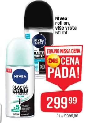 Nivea roll on, više vrsta