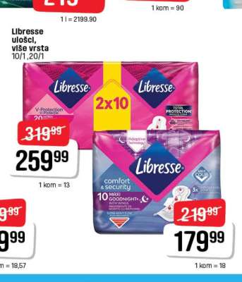 Libresse ulošci više vrsta