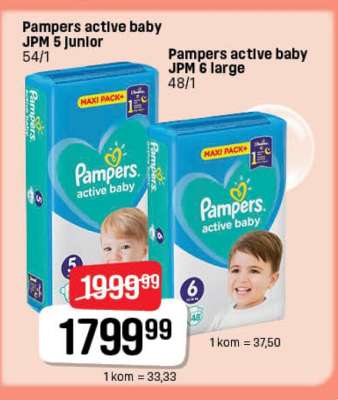 Pampers active baby JPM 5 Junior / JPM 6 Large