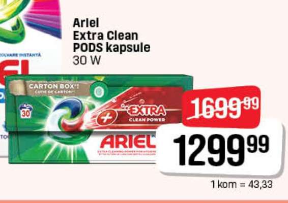 Ariel Extra Clean PODS kapsule 30 W