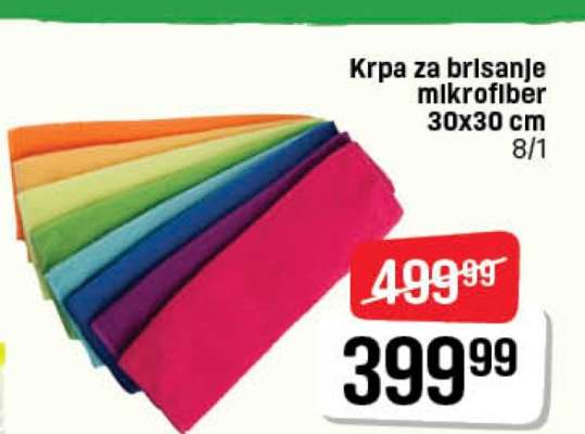 Krpa za brisanje mikrofiber 30x30 cm 8/1