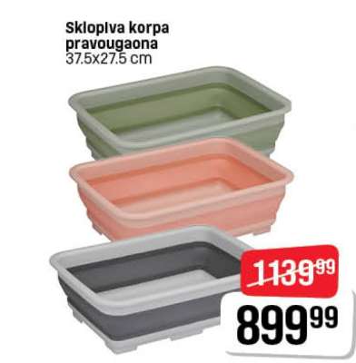 Sklopiva korpa pravougaona