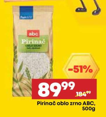 Pirinač oblo zrno ABC 500g