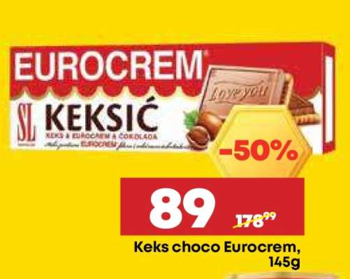 Keks choco Eurocrem, 145g