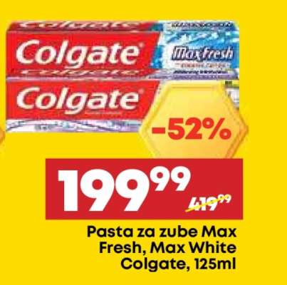 Pasta za zube Max Fresh, Max White Colgate, 125ml