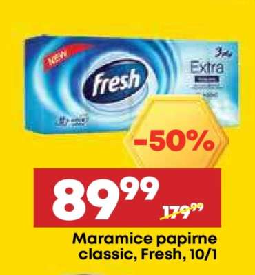 Maramice papirne classic, Fresh, 10/1