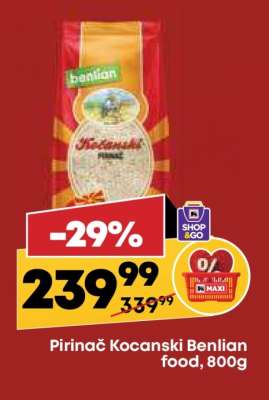 Pirinač Kočanski Benlian food 800g