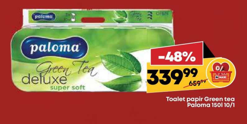 Toalet papir Green tea Paloma 150l 10/1