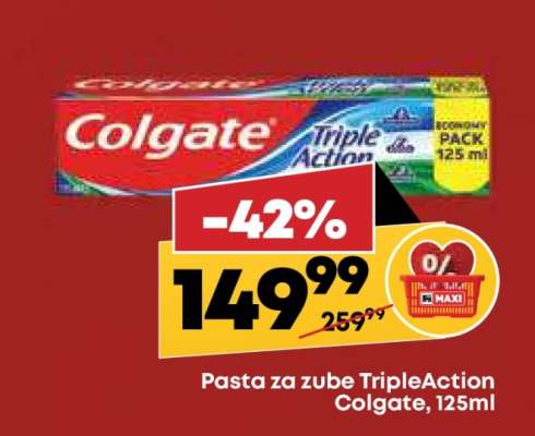 Pasta za zube TripleAction Colgate, 125ml