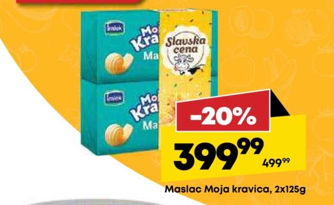 Maslac Moja Kravica, 2x125g