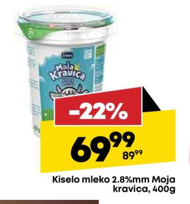 Kiselo mleko 2.8 % mm Moja kravica 400g