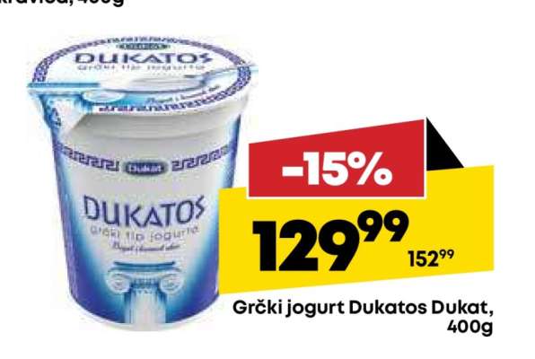 Grčki jogurt Dukatos Dukat 400g