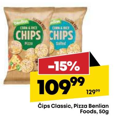 Čips Classic Pizza Benlian Foods 50g