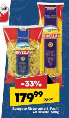 Špagete Ristorante 8, Fusilli 40 Divella, 500g