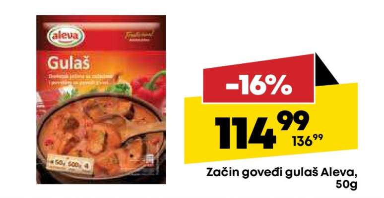 Začin goveđi gulaš Aleva, 50g