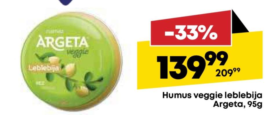 Humus veggie leblebija Argeta 95g