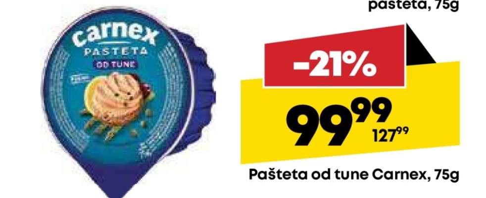 Pašteta od tune Carnex , 75g