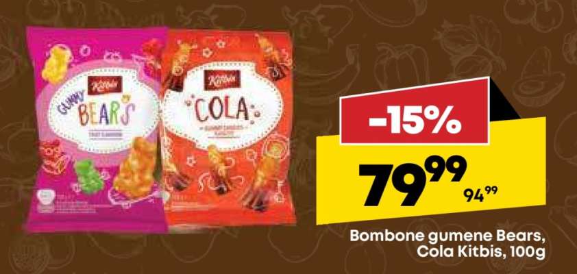 Bombone gumene Bears, Cola Kitbis, 100g