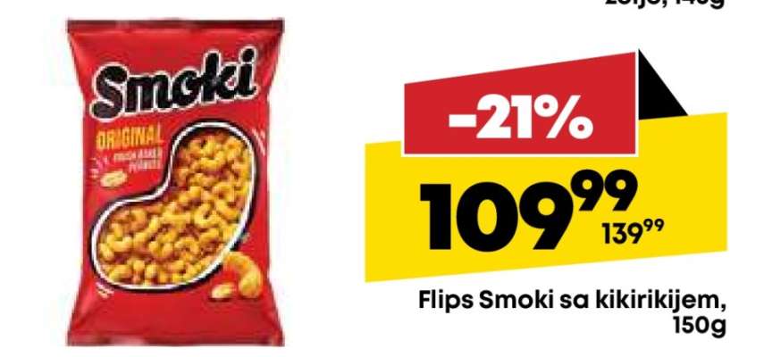 Flips Smoki sa kikirikijem 150g