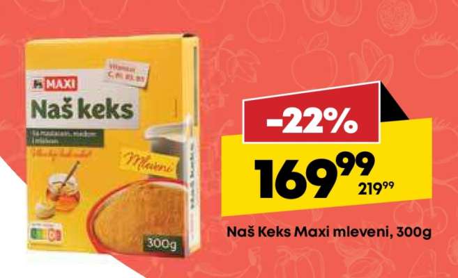 Naš Keks Maxi mleveni, 300g