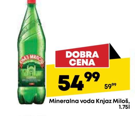 Mineralna voda Knjaz Miloš, 1.75l