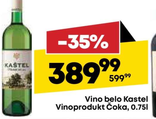 Vino belo Kaštel Vinoprodukt Čoka 0.75l