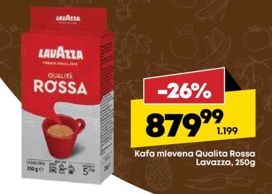 Kafa mlevena Qualita Rossa lavazza 250g