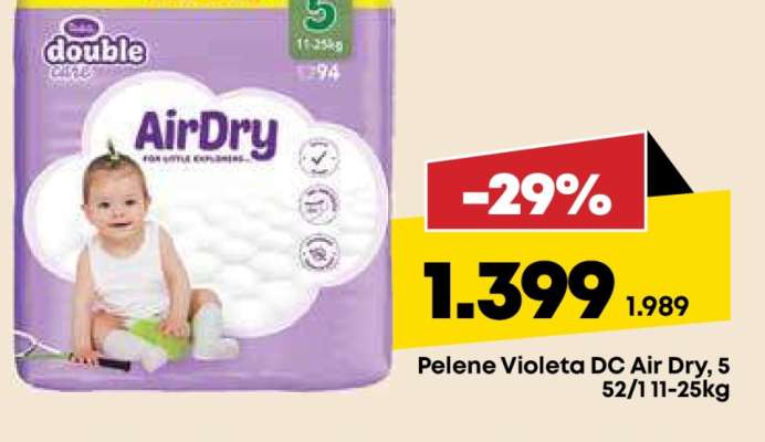 Pelene Violeta DC Air Dry, 5 52/1 11-25kg