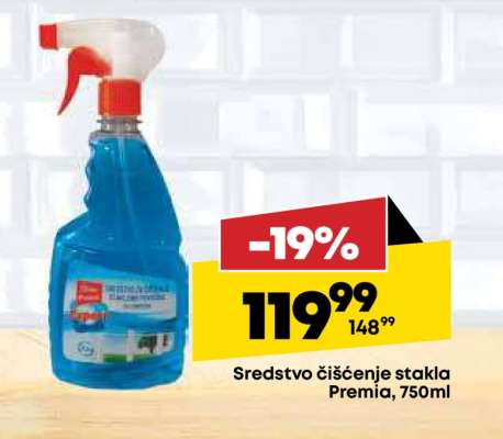Sredstvo čišćenje stakla Premia, 750ml