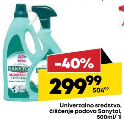 Univerzalno sredstvo, čišćenje podova Sanytol, 500ml