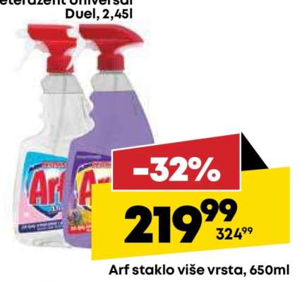 Arf staklo više vrsta , 650ml
