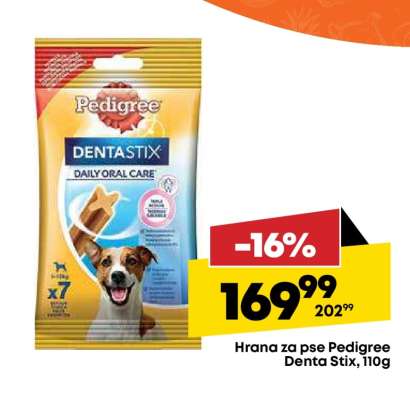 Hrana za pse Pedigree Denta Stix 110g