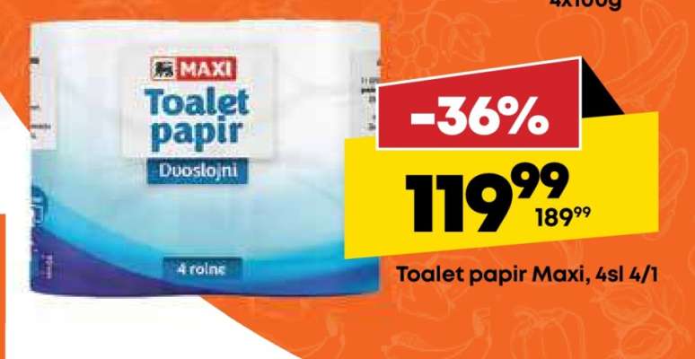 Toalet papir Maxi 4sl 4/1